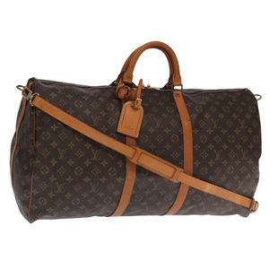 LOUIS VUITTON Monogram Keepall Bandouliere 60 Boston Bag M41412 LV Auth am7474